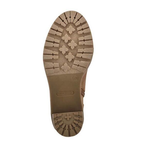 NEW NINE WEST Boots Chunky Heel Size 9.5 Ankle Combat Sherpa Faux‎ Vegan Leather - Picture 6 of 9